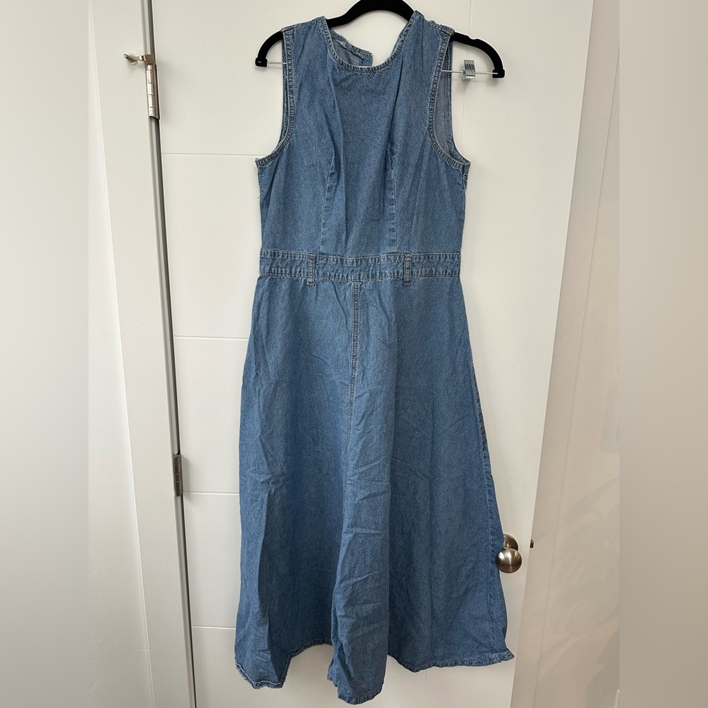 SHEIN Blue Denim Midi Dress